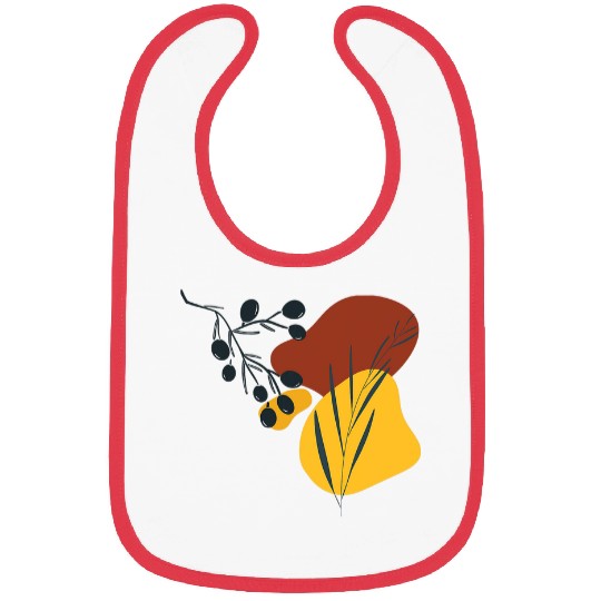 Botanical Mediterranean Wildflowers Leaves Leaf Wildflower Bibs