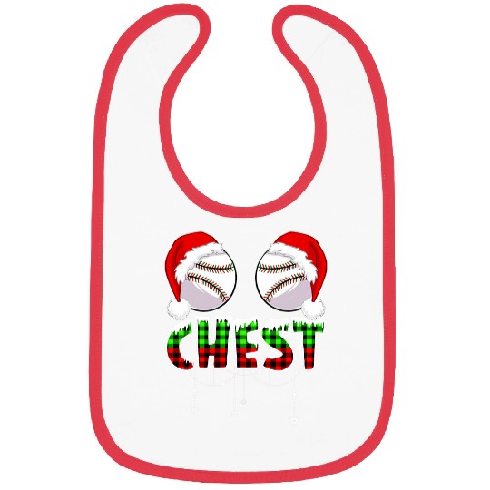 Chest Baseball Softball Chestnuts Couples Funny Christmas Bibs
