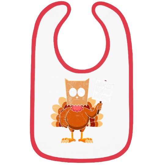 Thanksgiving Party Turkeys Meow Meow Meow Turkey Bibs
