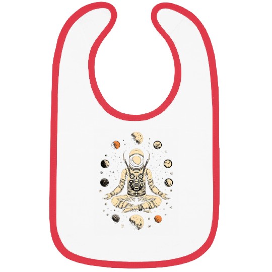 Astronaut Yoga Pose Planet Space Meditation Spaceman Bibs