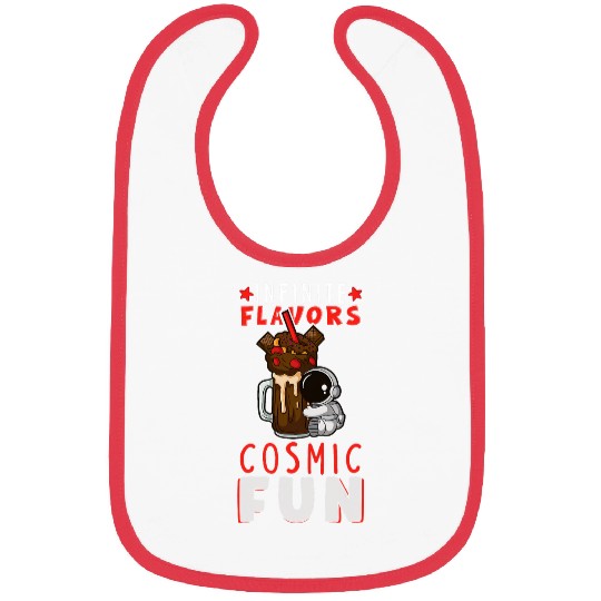 Astronaut Astronomy Solar System Outer Space Kids Ice Cream 2 Bibs