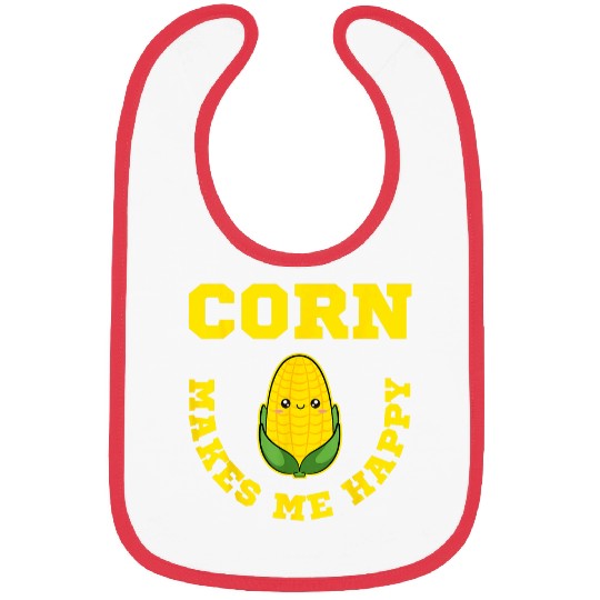 Corn Makes Me Happy Farmer Maize Cereal Grain Planter Bibs