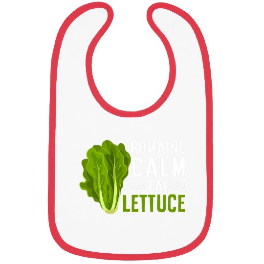 Romaine Calm Eat Lettuce Vegetable Puns And Vegetarian Humor Bibs