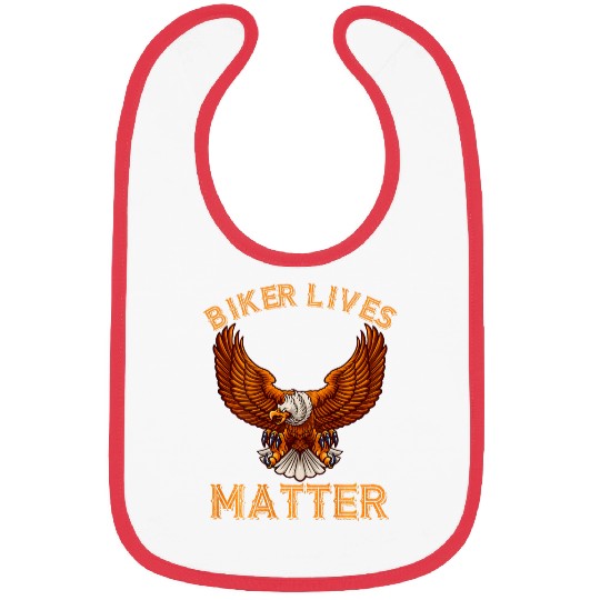 Biker Lives Matter Funny Bikers Distressed Bald Eagle Bibs