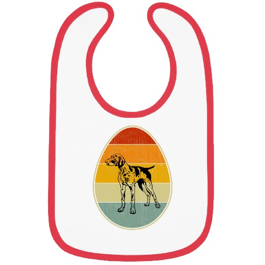 Easter Egg Graphic Easter Day German Shorthaired Pointer Dog Bibs
