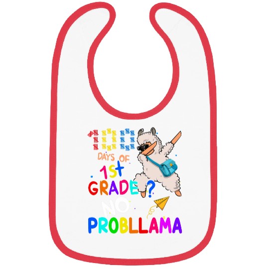 100 Days Of 1st Grade No Probllama Dabbings Llama Kid Teacher Bibs
