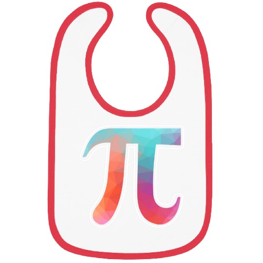 Pi Colorful Pi Symbol Math Funny Pi Day Math Teacher Geek Bibs