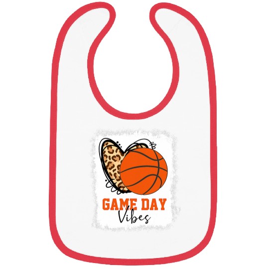 Bleached Basketball Game Day Vibes Softball Mom Tie Dye Bibs