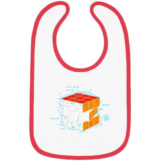 Eat Sleep Solve Repeat Math Speed Cubing Genie Cube 219 Bibs