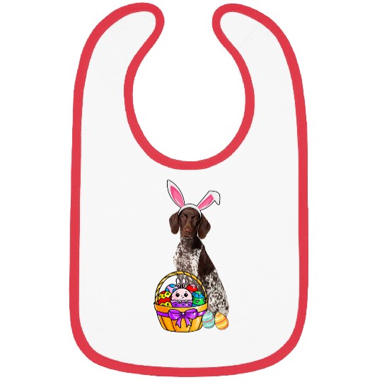 Easter Egg Funny German Shorthaired Pointer Easter Bibs
