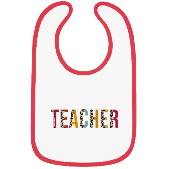 English Teacher Life Leopard Educator Appreciation Bibs