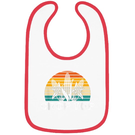 Crop Top Corn Funny Maize Corn Lover Farmer Retro Bibs