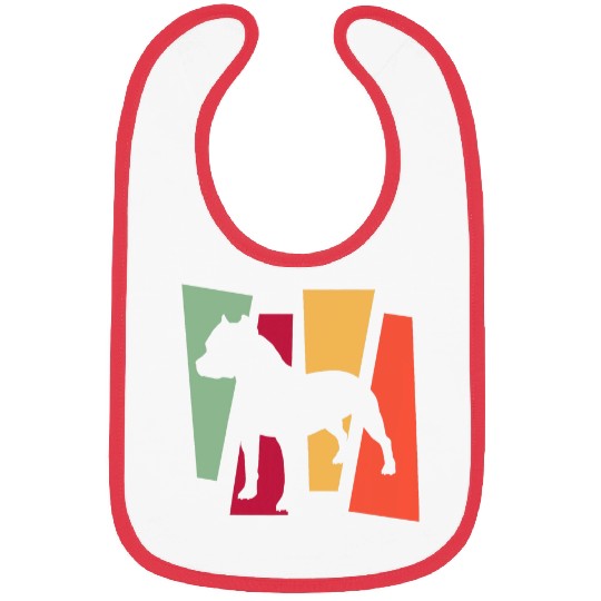 Cool Pitbull Art For Pet Dog Breed Pitbull Owner Bibs