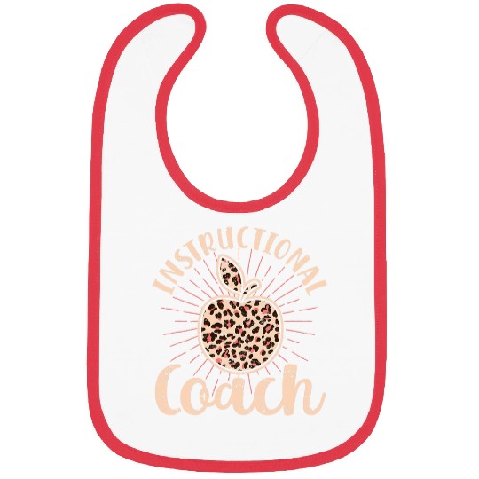 Bleached Leopard Instructional Coachs Typography Teacher 1 Bibs