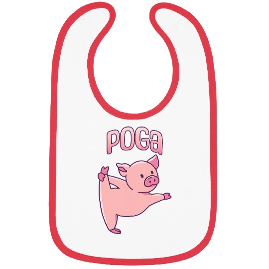 Pig Yoga aka Poga funny design Bibs