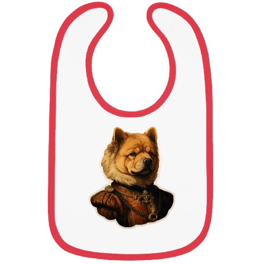 Baroque Renaissance Chow Chow Dog Portrait Bibs