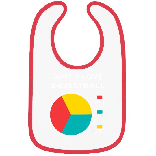 Basketball fan saying pie chart Why I love Basketball Bibs