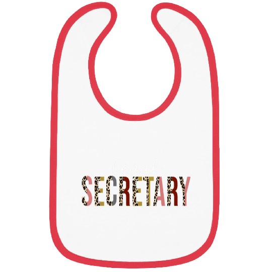 Legal Secretary Leopard Print Funny Appreciation Bibs
