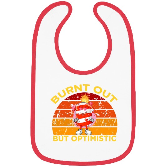 Burnt Out But Optimistic Cute Marshmallow For Camping 1 Bibs