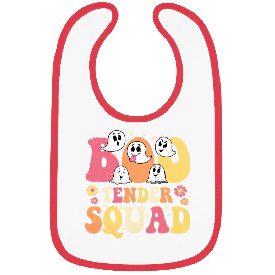 Bootender Squad Groovy Halloween Bartender Funny Bibs