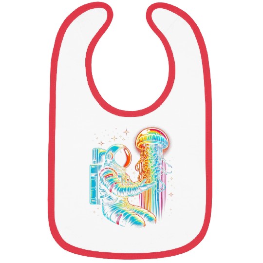 Astronaut Jellyfish Space Astronomy Galaxy 1 Bibs