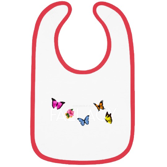 Impossible is a    Fallacy Hibiscus and Butterfly Bibs