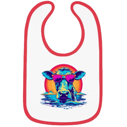 Cute Cow Men Women Kids Bibs
