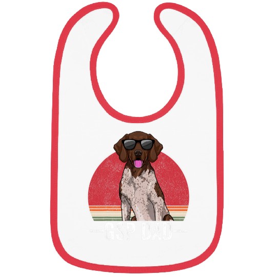 German Shorthair Pointer Dad Apparel GSP Dog Lovers for Men 2 Bibs