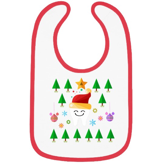 Funny Teeth dentists Christmas Dental assistant costume gift Bibs