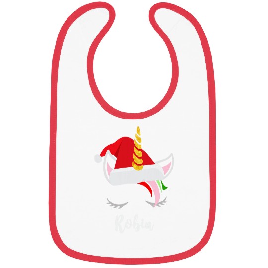 Robin Name Gift 2Robin Santa Unicorn Bibs