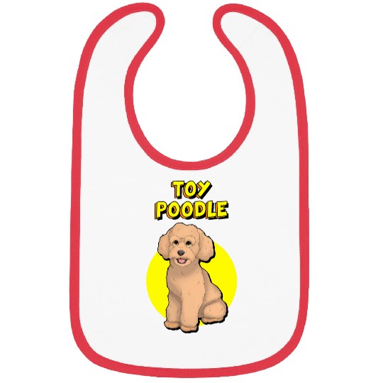 Cute Apricot Toy Poodle Bibs