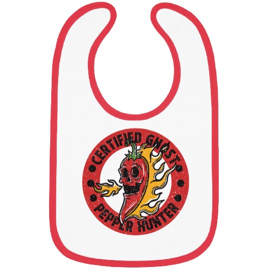 Chili ghosts Pepper Hunter Paranormal Chili Halloween Bibs