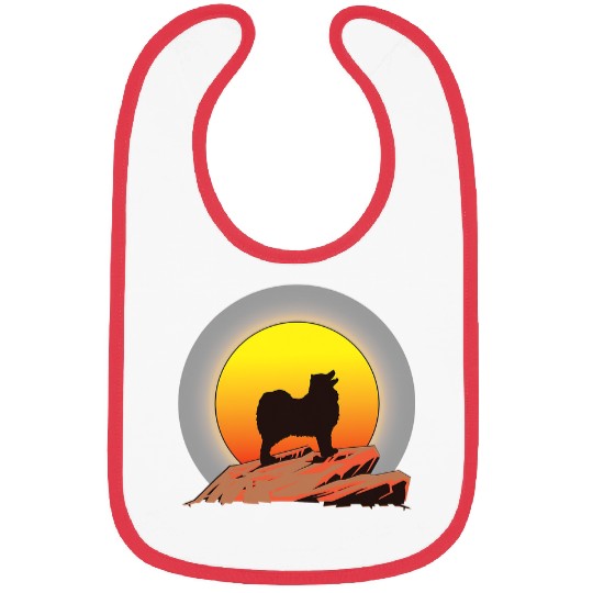 Dog Samoyed Bjelkier Dog Sunrise Bibs