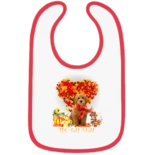 Dog Goldendoodle Its Fall Yall Goldendoodle Dog Lovers Thanksgiving186 Bibs