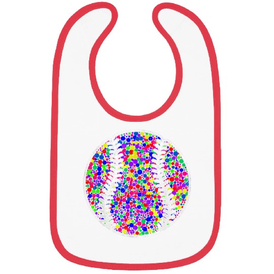 Funny Polka Dot Baseball Lover Player International Dot Day 1 Bibs