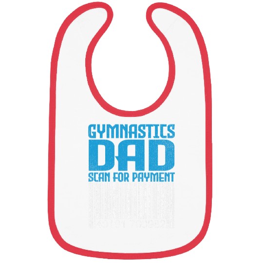 Funny Gymnastics Dad Scan For Payment Fathers Day Mens Bibs