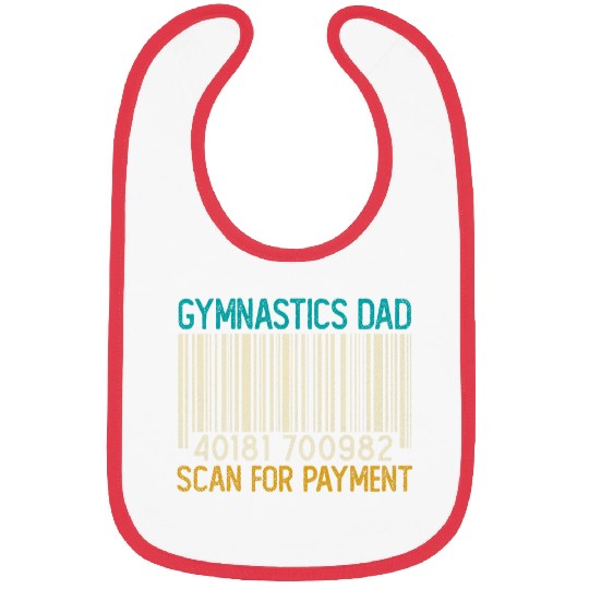 Funny Gymnastics Dad Scan For Payment Fathers Day Mens 1 Bibs