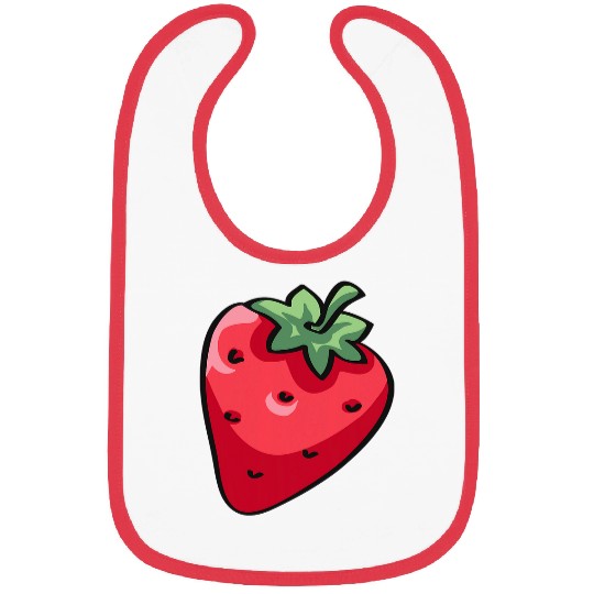 Fun whimsical now pop art strawberry Bibs