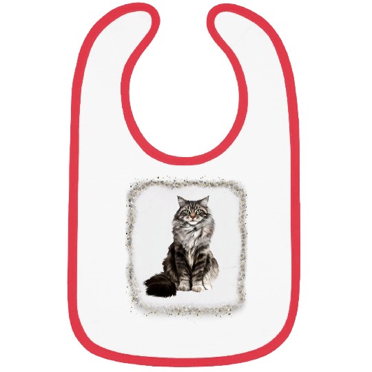 Cat Daddy Mommy Boy Girl Funny Leopard Bleached Bibs