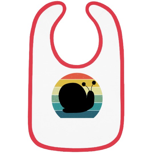 Snail Slow Shell Retro vintages 70s 80s Bibs