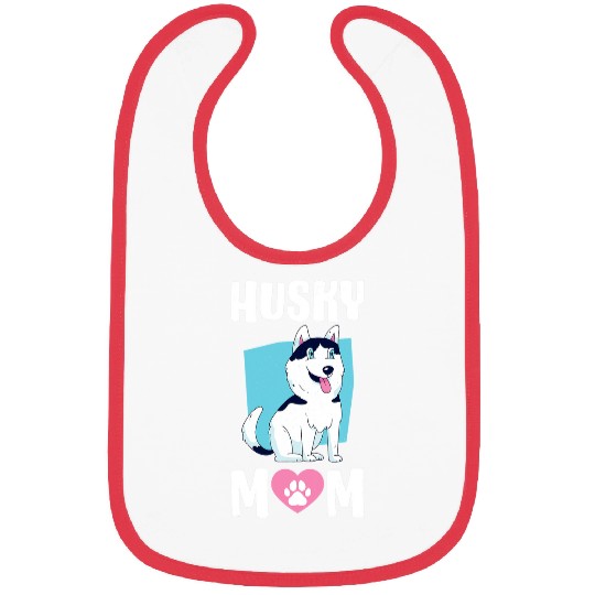 Dog Husky Mom Bibs