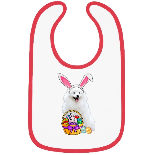 Easter Egg Funny American Eskimo Dog Easter Bibs