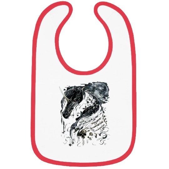 Gothic Unicorn Bibs