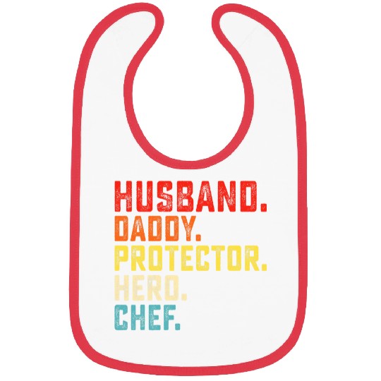 husband daddy protector hero chef fathers Day Cook Cooking Bibs