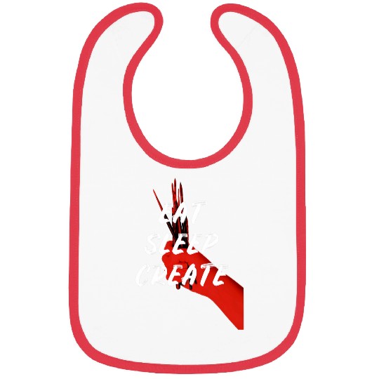 Eat Sleep Create Motivated Artist Painter Bibs