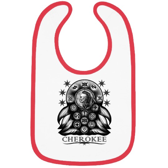 Cherokee Indian Native American Warrior Dream Catcher Bibs