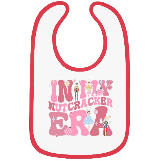 In My Nutcracker Era Pink Christmas Nutcracker Ballet Womens Bibs