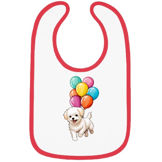 Flying Balloons Maltese Bibs