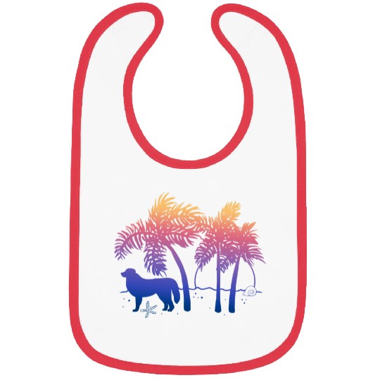 Great Pyrenees Ombre Beach Sunrise Bibs