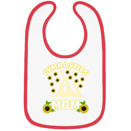 Funny Gymnastics Mom Sunflower Flower Gymnast Bibs